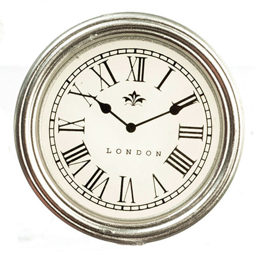 Lg.Silver, White Clock